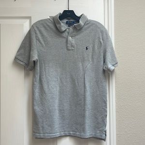 Polo Ralph Lauren boys grey pique polo shirt.  Size XL (18-20)